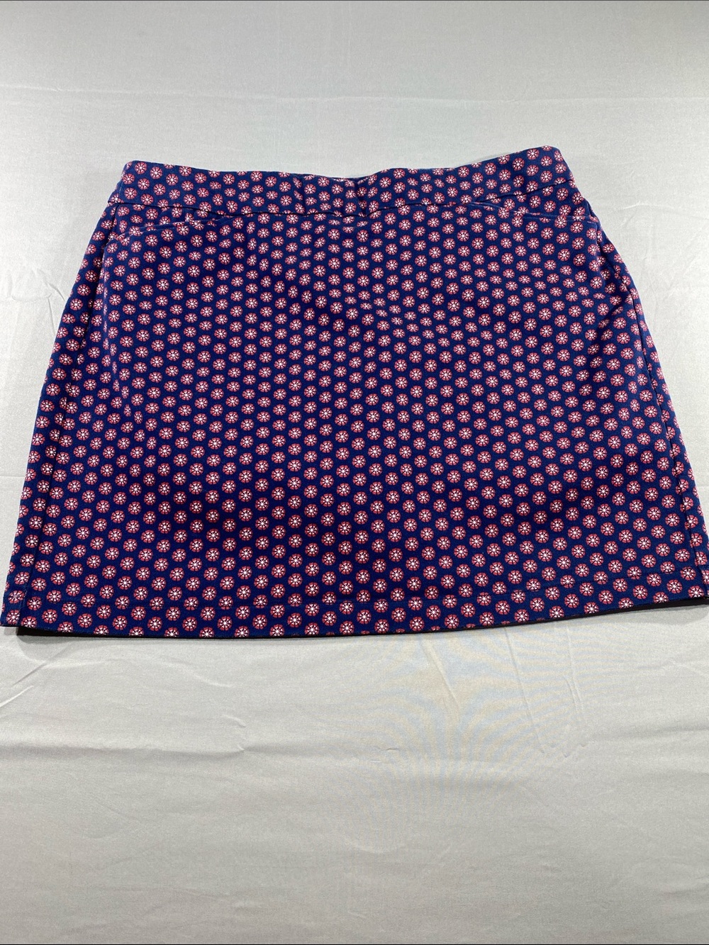 Croft & Barrow Navy Mini Skorts with Pink Floral Dot Print